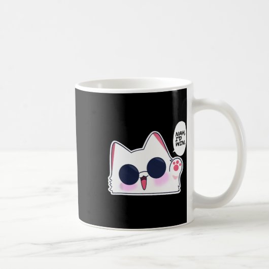 Mug Cute Funny Chat Funny Anime meme Nah Je gagnerais (Droite)