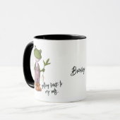 Mug Cute Funny Frog Gardening Nom personnalisé (Devant gauche)