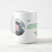 Mug Cute Funny Frog Message photo Graduation Cadeau (Devant gauche)