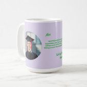 Mug Cute Funny Frog Message photo Graduation Cadeau (Devant gauche)