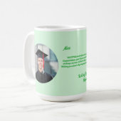 Mug Cute Funny Frog Message photo Graduation Cadeau (Devant gauche)