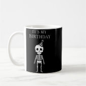 Mug Cute Funny Kawaii Skeleton Birthday Skull Happy Wo (Gauche)