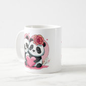 Mug Cute Funny Panda Couple de Valentine (Devant gauche)