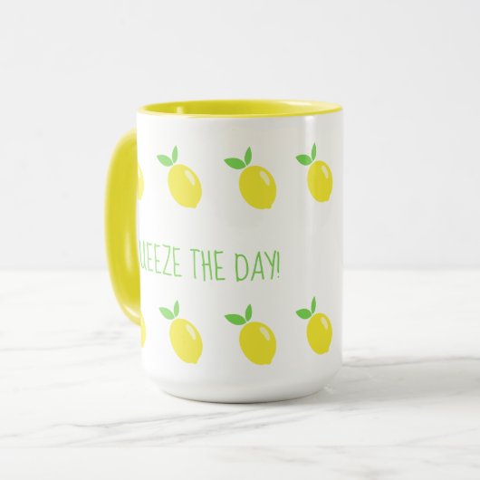 Mug Cute Funny Squeeze Day Lemons (Devant gauche)