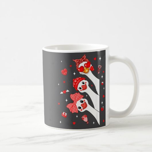 Mug Cute Funny Valentine Silly Gooses Heart Love Match (Droite)