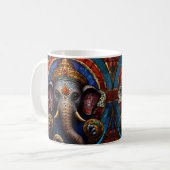 Mug Cute Garnesh Dieu Bleu Mosaïque Vitre (Devant gauche)