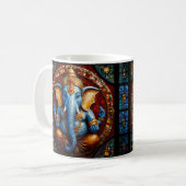 Mug Cute Garnesh Dieu Blue Mosaïque Vitrail Café (Devant gauche)