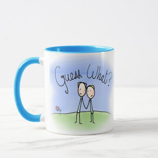 Mug Cute Gay Couple Devinez Quoi (Gauche)
