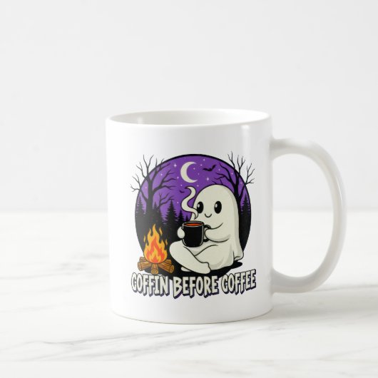 Mug Cute Ghost Coffee Lover Conception du camping (Droite)