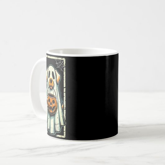 Mug Cute Ghost Dog Men Women Kids Halloween Funny Ghos (Devant gauche)