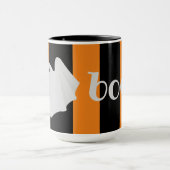 Mug Cute Ghost Halloween Orange et Black Stripes Boo! (Centre)