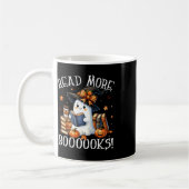 Mug Cute Ghost Lecture Livre Amateurs Halloween Lire p (Gauche)