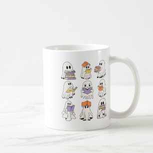 Mug Cute Ghost Livres de lecture Drôle Halloween Livre