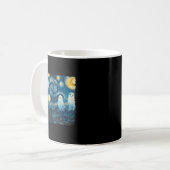 Mug Cute Ghost Starry Night Halloween Soky Retro Van G (Devant gauche)