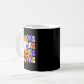 Mug Cute Ghost Teacher Halloween Librairie Lire plus B (Devant gauche)