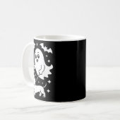 Mug Cute Ghost Walking Dog Dachshund Café Halloween (Devant gauche)