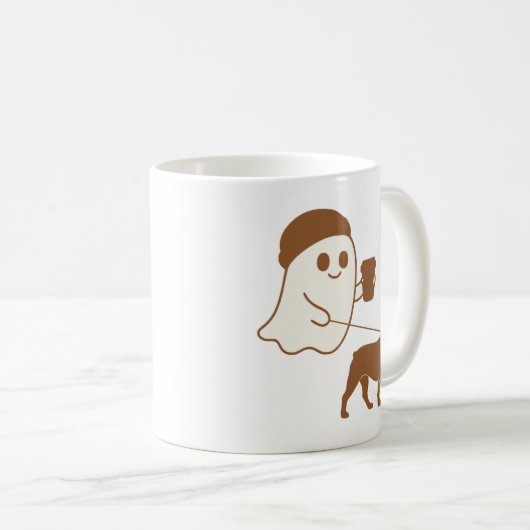 Mug Cute Ghost Walking Frenchie (Devant droit)