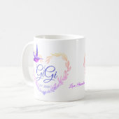 Mug Cute Gigi Coeur Hummingbird violet rose (Devant gauche)