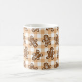Mug Cute Gingerbread Homme Plaid Motif Holiday (Centre)