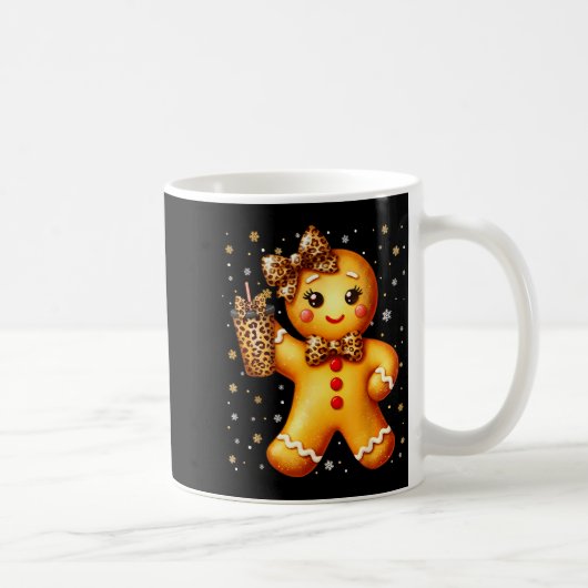 Mug Cute Gingerbread Leopard Coquette Christmas Xmas G (Droite)