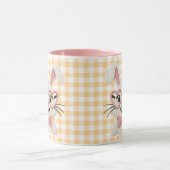Mug Cute Gingham Bunny Pink Heart Glasses  (Centre)
