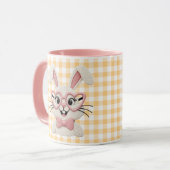 Mug Cute Gingham Bunny Pink Heart Glasses  (Devant gauche)