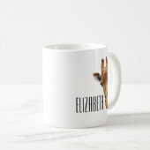 Mug Cute Giraffe Animal Nom personnalisé (Devant droit)