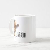 Mug Cute Giraffe Animal Nom personnalisé (Devant gauche)
