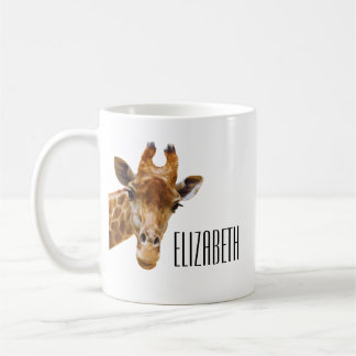 Mug Cute Giraffe Animal Nom personnalisé