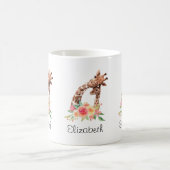 Mug Cute Giraffe Aquarelle Maman & Bébé (Centre)