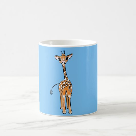 Mug Cute Giraffe drawing, safari animals (Centre)