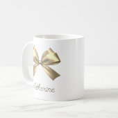 Mug Cute Girl Gold Aesthétique Nom du mât (Devant gauche)