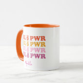 Mug Cute Girl Power Peace Sign (Devant gauche)