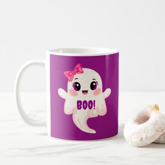 Mug Cute girly Boo! Ghost (Avec donut)