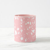 Mug Cute Girly Pastel Rose Blanc Abstrait Terrazzo (Centre)