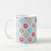 Mug Cute Glazed Doughnut Pattern Light Blue (Gauche)