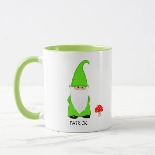 Mug Cute Gnome habillé en vert (Gauche)