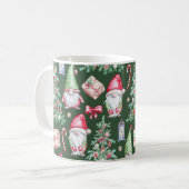 Mug Cute Gnome Watercolor Christmas Pattern (Devant gauche)