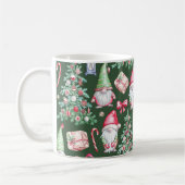 Mug Cute Gnome Watercolor Christmas Pattern (Gauche)