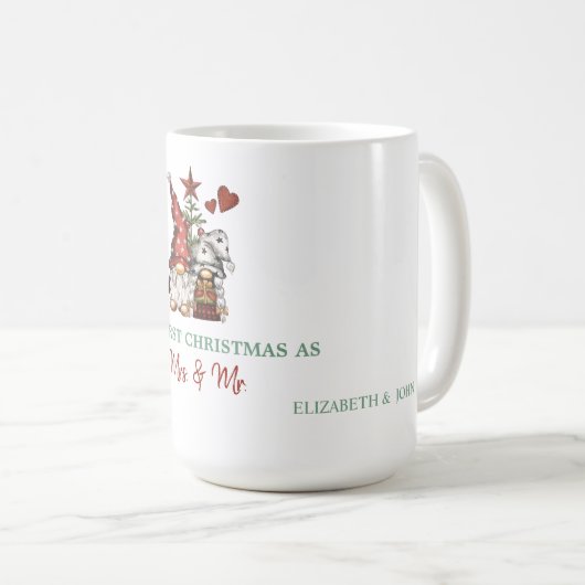 Mug Cute Gnomes Pine Tree Our First Christmas  (Devant droit)