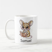 Mug Cute Gobi Jerboa Reading a Book Custom (Gauche)