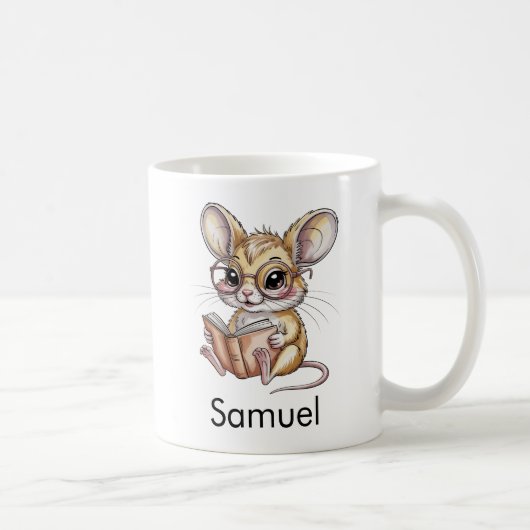 Mug Cute Gobi Jerboa Reading a Book Custom (Droite)
