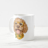 Mug Cute Goldendoodle Dog Sunglasses Oranges (Devant gauche)