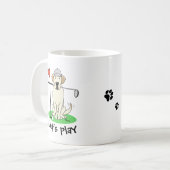 Mug Cute Golf Yellow Labrador Retriever Chien (Devant gauche)