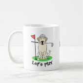 Mug Cute Golf Yellow Labrador Retriever Chien (Gauche)