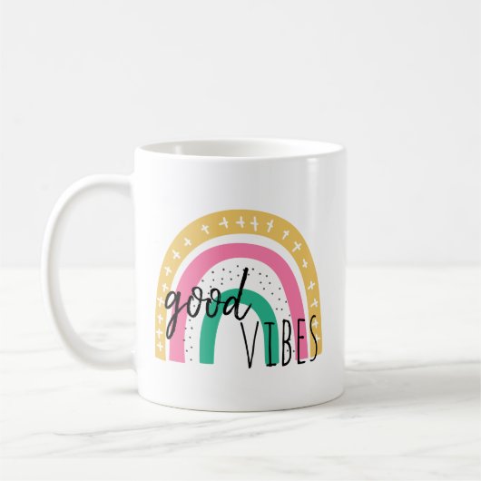 Mug Cute Good Vibes Rainbow (Gauche)