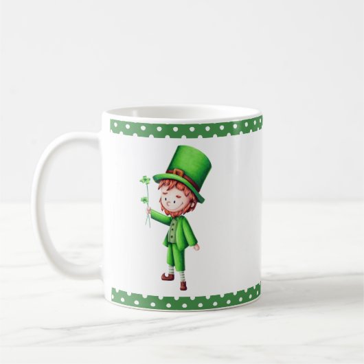 Mug Cute Green Leprechaun (Gauche)