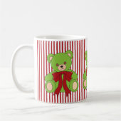 Mug Cute Green Teddy Bear Christmas (Gauche)