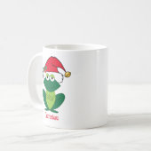 Mug Cute Grenouille de Noël Personnalisée Enfants (Devant gauche)