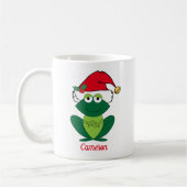 Mug Cute Grenouille de Noël Personnalisée Enfants (Gauche)